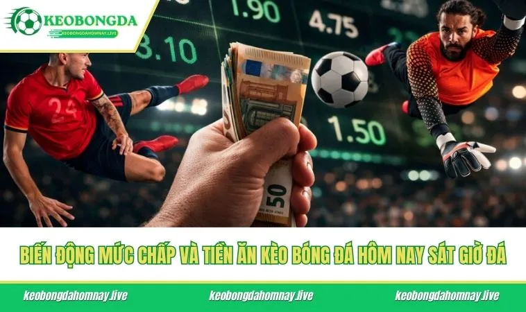 Biến động mức chấp và tiền ăn kèo bóng đá hôm nay sát giờ đá