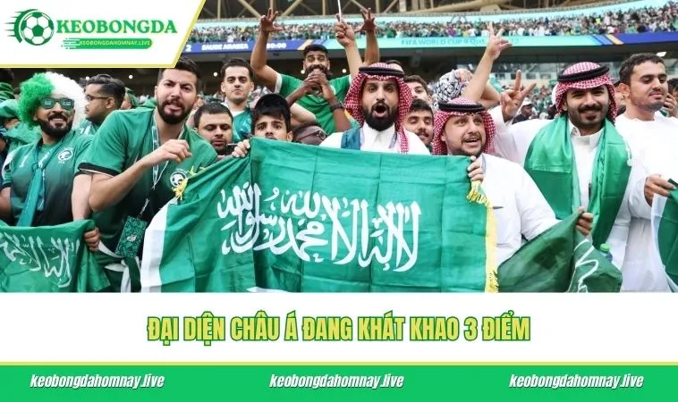 Đại diện châu Á đang khát khao 3 điểm