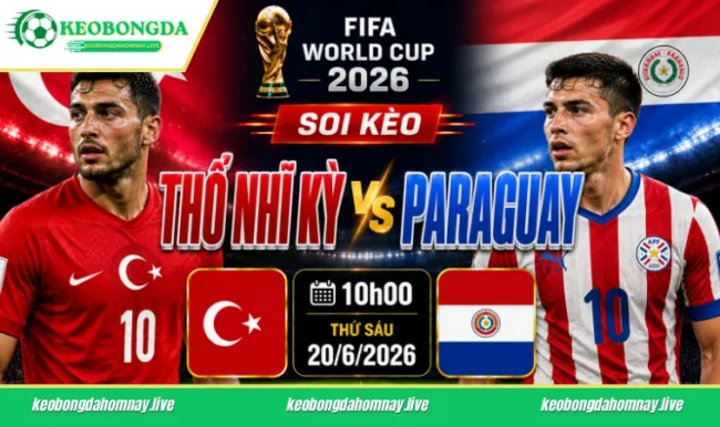Soi kèo World Cup Thổ Nhĩ Kỳ vs Paraguay, 11h00 ngày 20/6/2026